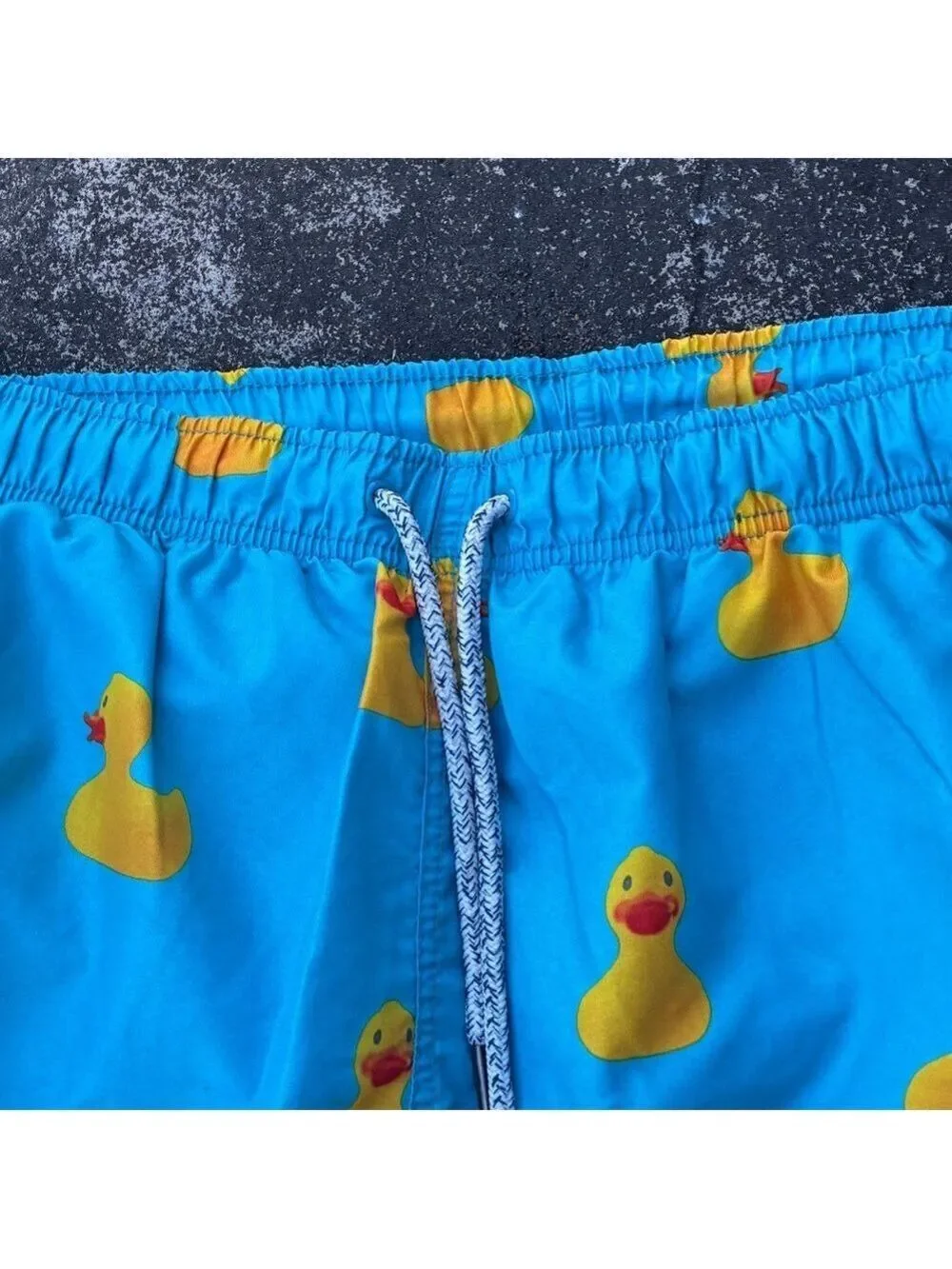 Molokai Surf Co. Rubber Ducks Swim Trunks in Blue - Size Large